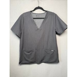 Figs Technical Collection Casma Scrub Top, Gray, Women's Size Large